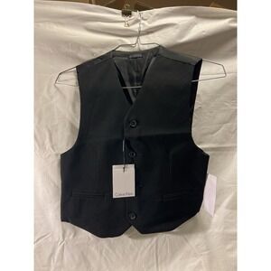 Calvin Klein Boys Black Suit Vest |Size Youth Medium (10-12)|